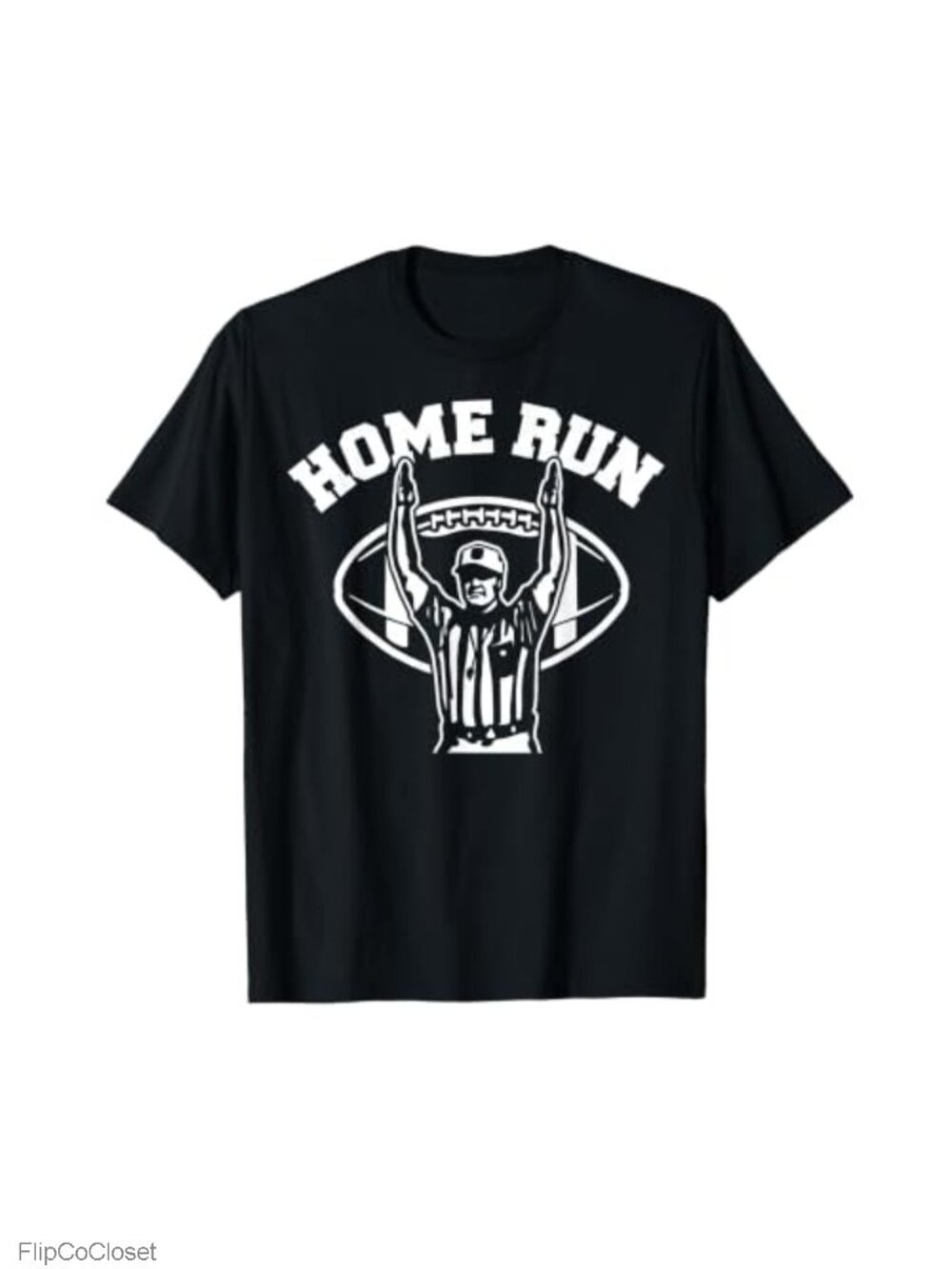Funny Football Referee Homerun Touchdown Graphic T-Shirt Men's
